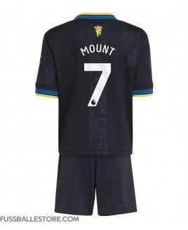 Günstige Manchester United Mason Mount #7 3rd trikot Kinder 2025-26 Kurzarm (+ Kurze Hosen)